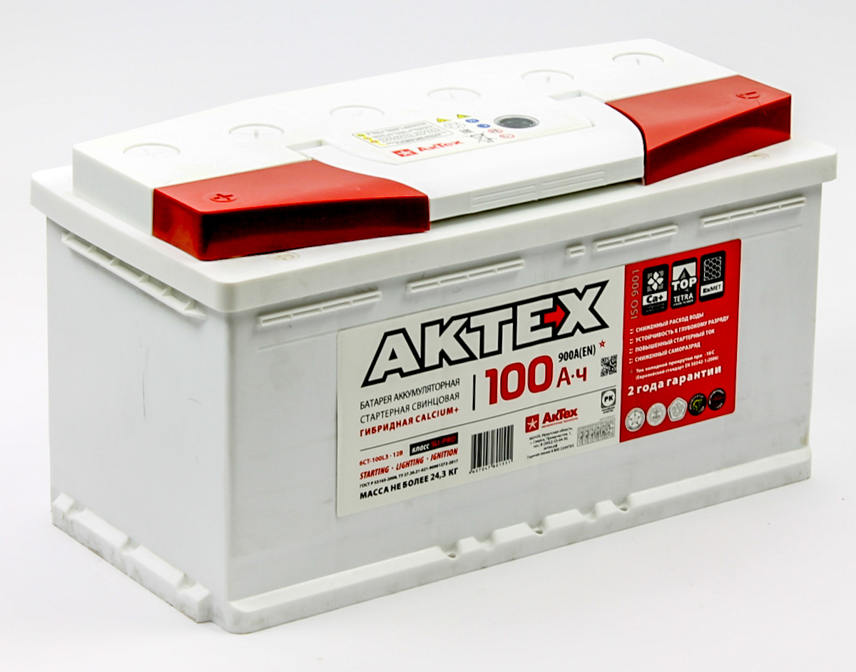 Аккумулятор автомобильный АКТЕХ АТК 100-3-R 100Ah (о.п.)