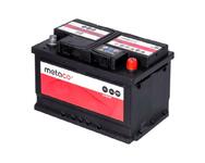 Аккумулятор автомобильный Metaco 72Ah 680A (о.п.) низкий