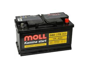 Аккумулятор автомобильный MOLL Kamina 80SR 680A (о.п.) низкий