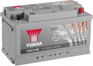 Аккумулятор автомобильный Yuasa Silver High Performance YBX5110, 85Ah 800A (о.п.)