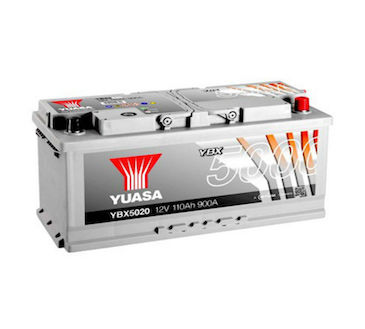 Аккумулятор автомобильный Yuasa Silver High Performance YBX5020, 110Ah 950A (о.п.)