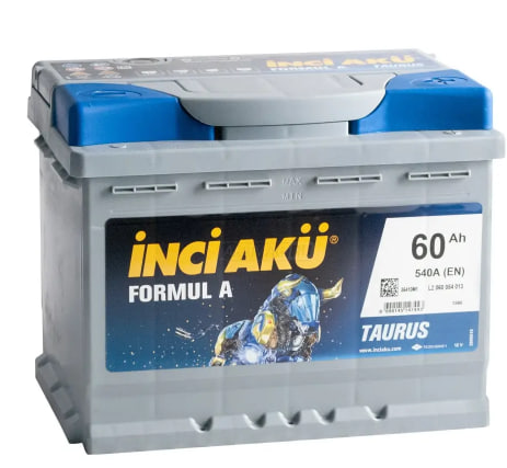 Аккумулятор автомобильный INCI AKU Formul A 60R 540 А обр. пол. 60 Ач (L2 062 054 013)